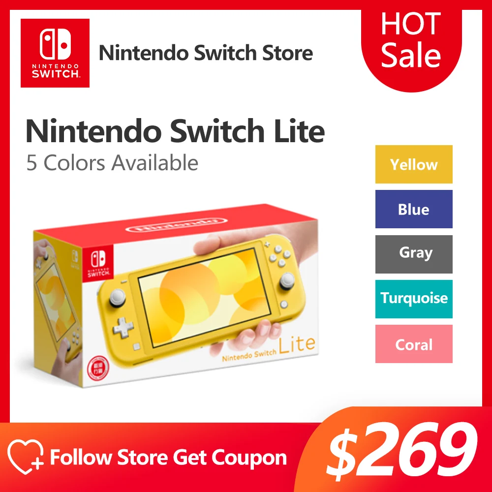 

Игровая консоль Nintendo Switch Lite, 5,5 дюйма, сенсорный ЖК-экран, внутреннее хранилище 32 ГБ, консоль Nintendo разных цветов