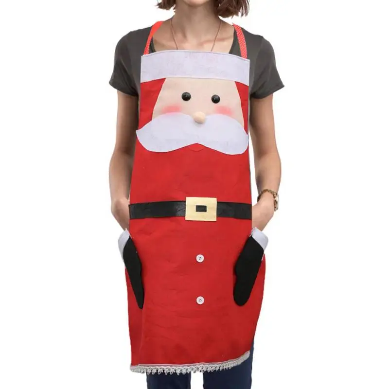 

Фартук для взрослых с Санта Клаусом, фартук с карманами, кухонные принадлежности, фартук для взрослых, подарок на новоселье для друзей и бли...