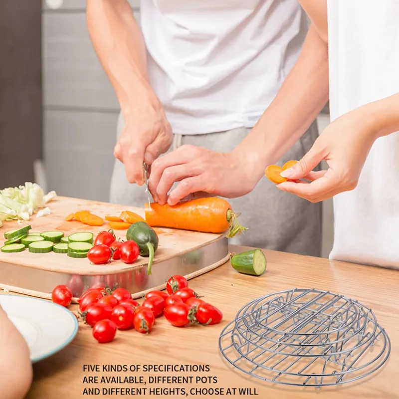 

Air Fryer Accessories Stainless Steel Cooking Steaming Racks for Steaming Vegetables and Rice Racks for Kitchen Tools