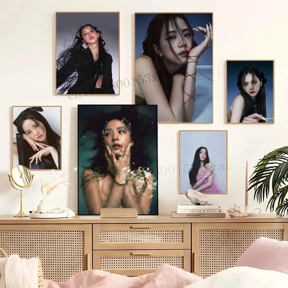 KPOP J-Jisoo постер бумажная печать для дома гостиной спальни входа бара кафе