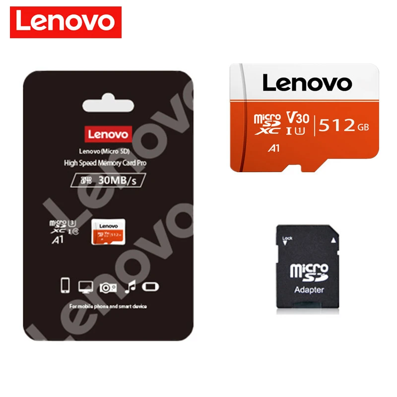 

100% Original Lenovo Micro SD High Speed 1TB 512GB 256GB Portable Card+ USB Drive Micro SDHC Card 10 UHS-1 TF Memory Card