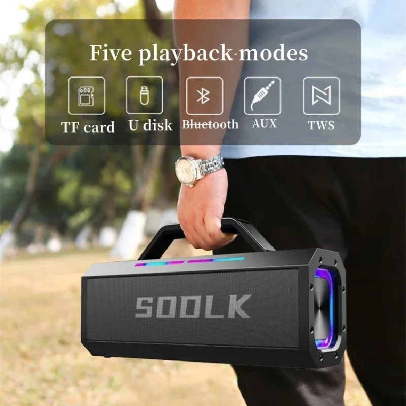 Фото Беспроводная Bluetooth-колонка SODLK S520 высокой мощности 150 Вт для улицы, караоке, с 4 динамиками, мощными басами, аккумулятором 21600 мАч и сверхдолгим временем работы в режиме ожидания №1