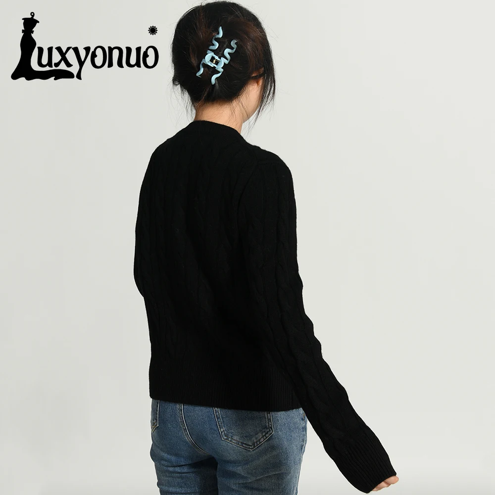 Женский кардиган Luxyonuo повседневный удобный шерстяной свитер женские осенние