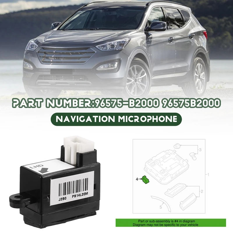 Микрофон для автомобильной гарнитуры 96575-B2000 микрофон Hyundai Santa Fe Optima Azera Sedona Soul