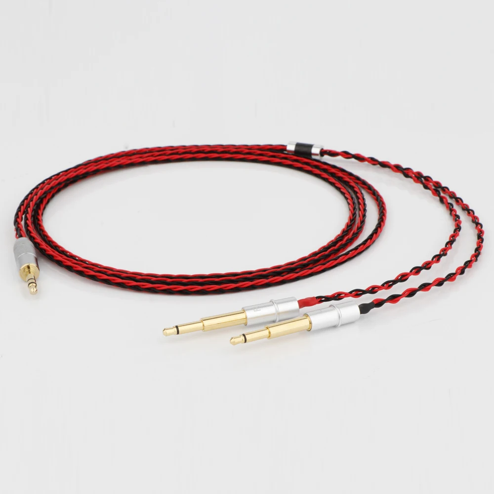 

8-ядерный 7N OCC Серебряный Красный Черный плетеный кабель для Meze 99 Classics NEO NOIR гарнитура Улучшенная линия наушников