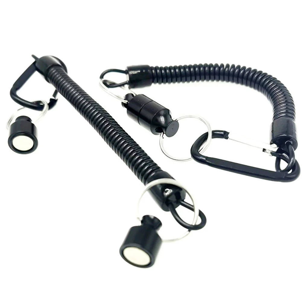 

180mm Telescopic Spring Rope Magnetic Buckle Fish Control Missing Rope Anti-Fall Safety Rope Magnetic Buckle Fishing Tackle Tool