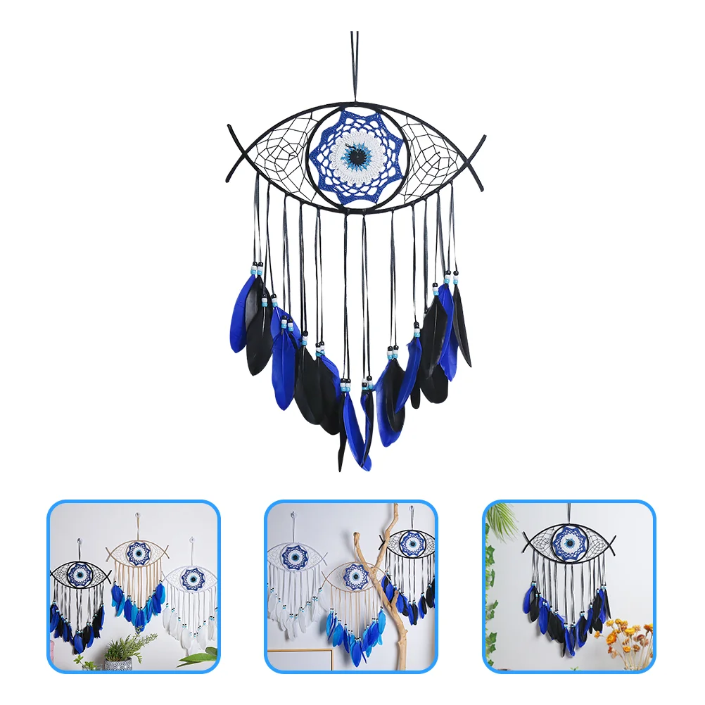 

Party Blessing Gift Knitting Gift Macrame Dream Catcher Home Accessories Devil's Eye Tapestry Leaves Evil Eye Ornament