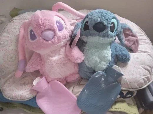 Лило и Стич Angel Lotso плюшевая бутылка для горячей воды Kawaii мягкая зимняя