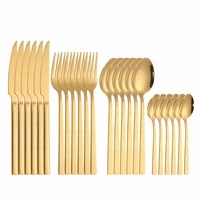 gold tableware stainless steel cutlery set gold fork knives spoons dinnerware set stainless steel cutlery 24pcs mirror flatware