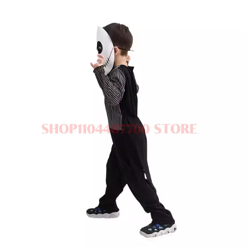 Новый детский костюм Кошмар Джека Скеллингтона 2025 перед маской боди на Хэллоуин