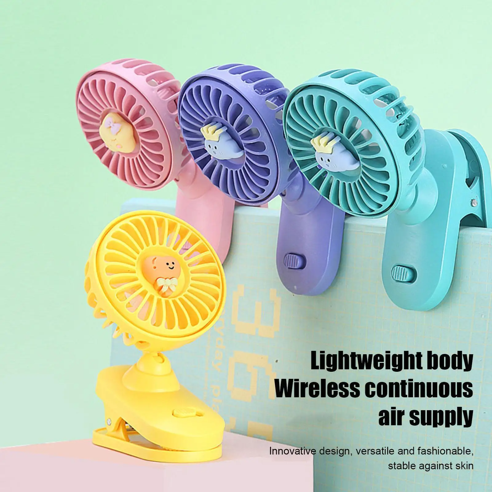 

Mini Small Clip Fan Usb Charging Wall Mounted Ceiling Power Two Student Mute Large Clip One Office Wind Portable Fan In Fan X6r1
