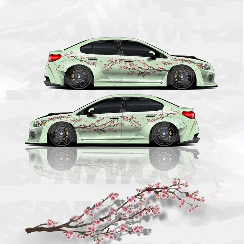 Сакура Cherry Blossom Livery японская боковая наклейка на автомобиль универсальный размер