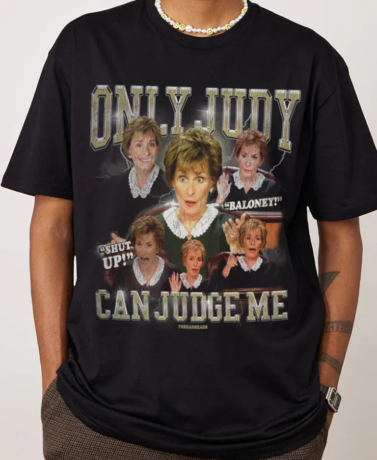 Винтажная черная футболка Judge Judy Only Can Me рубашка высокого качества из 100% хлопка с