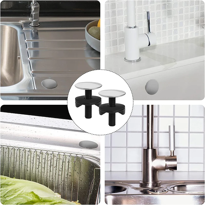 

Stainless Steel Kitchen Sink Hole Cover Faucet Tap Hole Plate Stopper Cover Blanking Metal Plug Kitchen Gadge Supply Durable