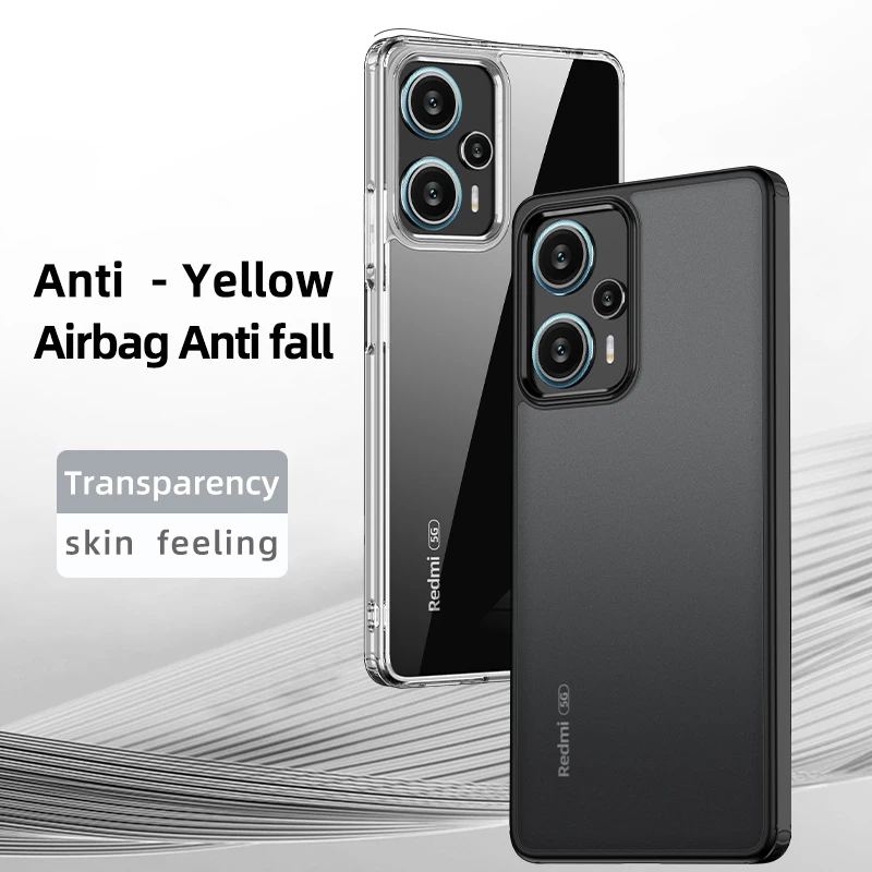 Ультратонкий полупрозрачный ударопрочный чехол для телефона Xiaomi Poco F5 Redmi Note 12 Turbo