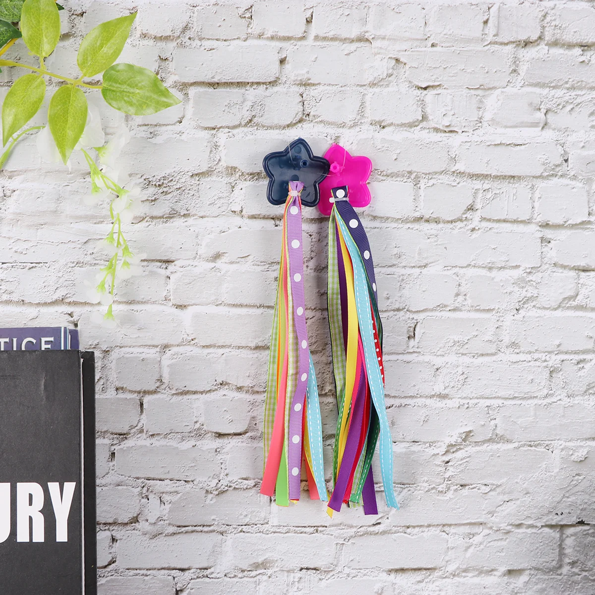 

1 Pair of Colorful Kids Bike Handlebar Hanging Ribbon Grips Tassels Accessories for Decor(As Shown)