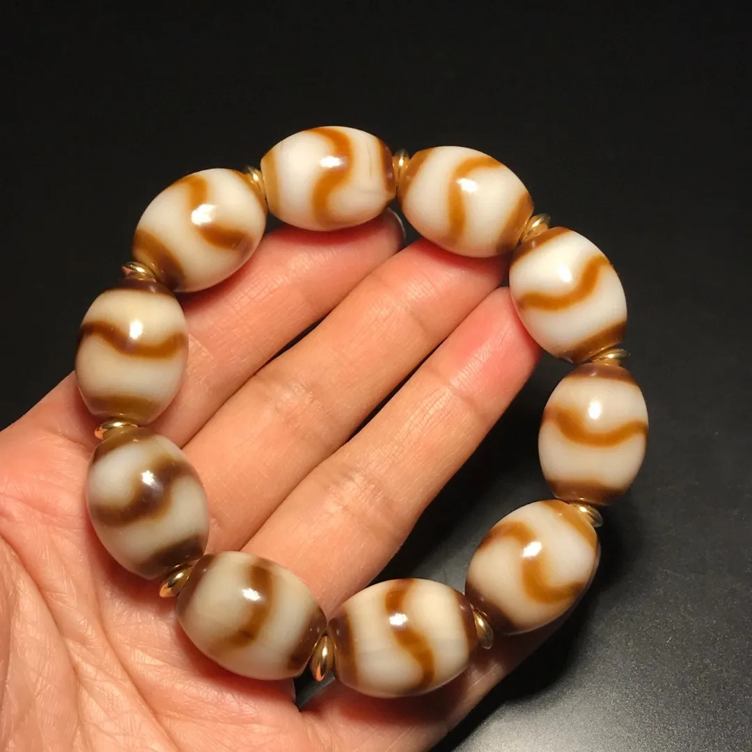 Зуб желтый цветок лотоса ведро из бисера с тигровым зубом браслет Duer агата для