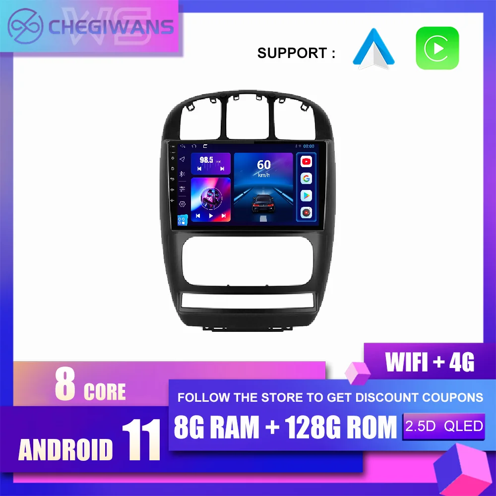 Автомагнитола на Android 11 с GPS-навигацией мультимедийный видеоплеер для Chrysler Grand
