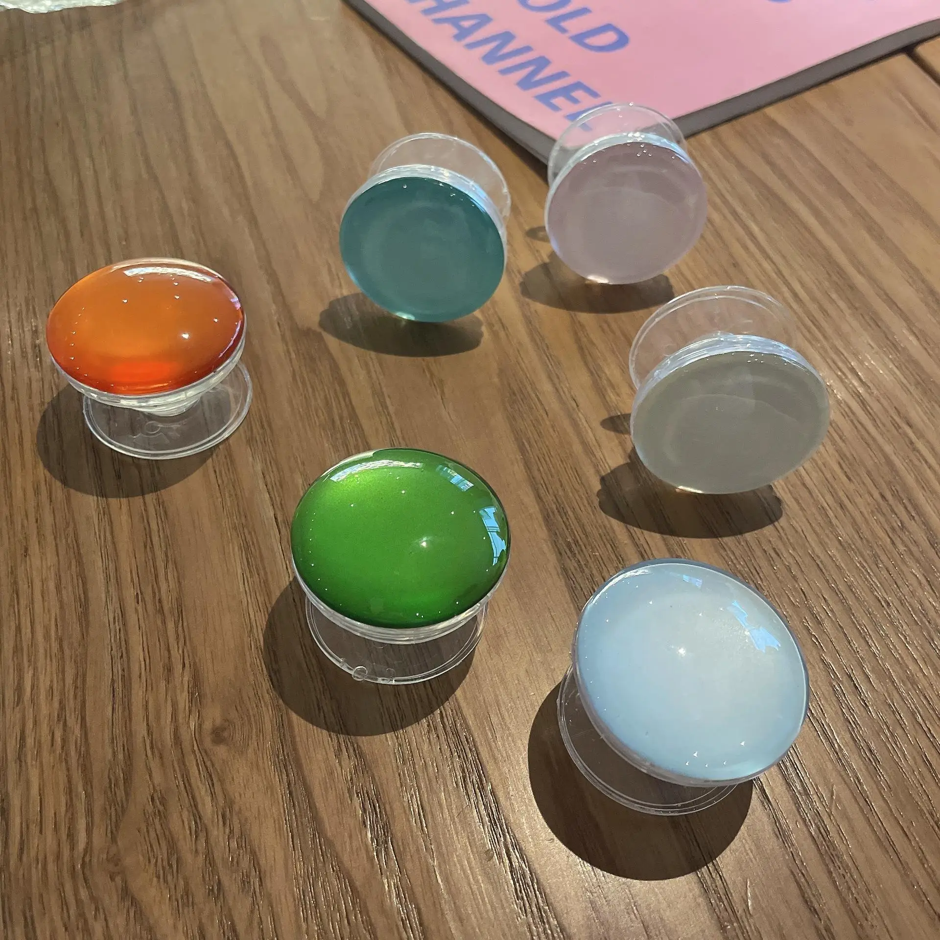 Круглый держатель для телефона с хрустальным шариком iPhone Samsung Xiaomi Huawei