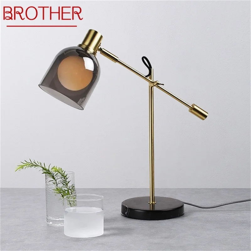 

BROTHER Nordic Table Lamp Contemporary Simple Design LED Desk Bedroom Home Decorative Parlor Light