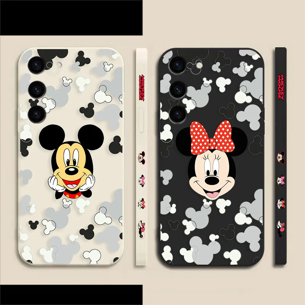 

Mickey Minnie Mouse Phone Case For Samsung Galaxy S23 S22 S21 S20 FE S11 S11E S10 S10E S30 Ultra Plus 4G 5G Colour Liquid Case