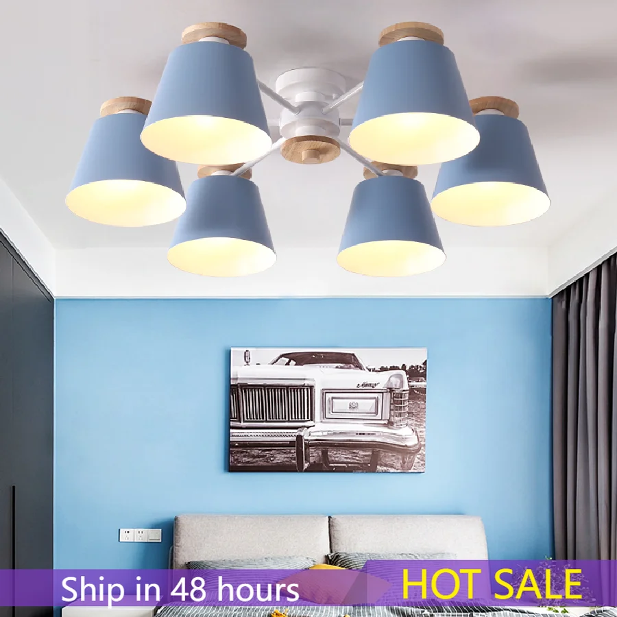 

Nordic modern led chandelier lamps living bedroom chandeliers home macaron Pendant Light indoor lighting decor ceiling lamps E27
