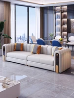 light luxury postmodern simple leather sofa top layer cowhide combined european living room furniture