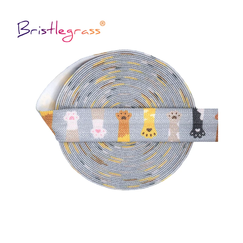 Шитье кошачьей лапы рисунок питомца складная эластичная лента из спандекса