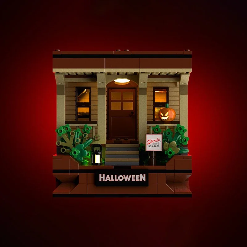 Модель Street View Moc Building Block Модульная модель дома на Хэллоуин Технология Кирпич DIY