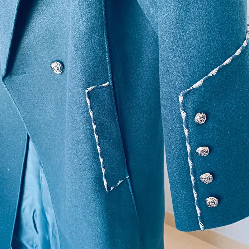 Осень-зима 2022 шерстяное пальто для женщин среднего возраста куртка двубортная