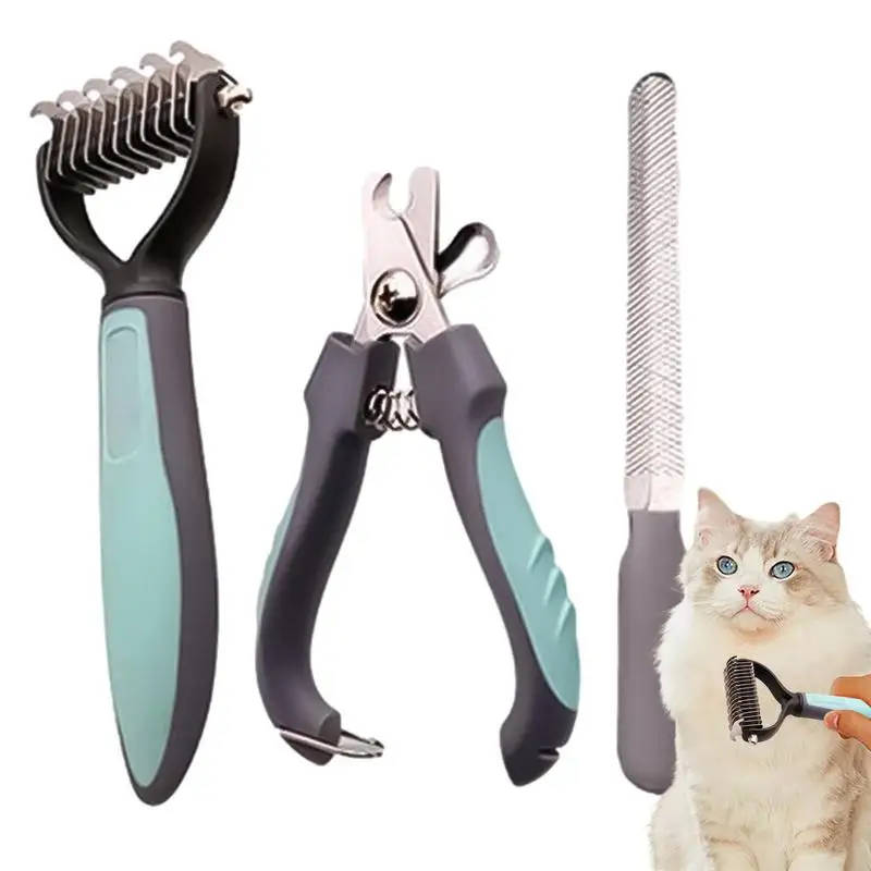 

Cat Nail Clippers For Grooming Dog Toenail Trimmers Kit With Nail File And Comb Safe Grooming Accessories For Cats Dogs Rabbits