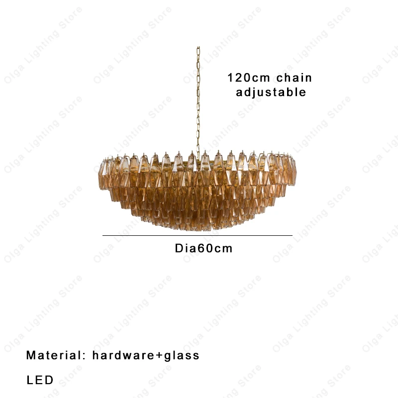 Классические потолочные люстры из янтарного стекла в американском стиле, большой круглый винтажный подвесной светильник для обеденного стола