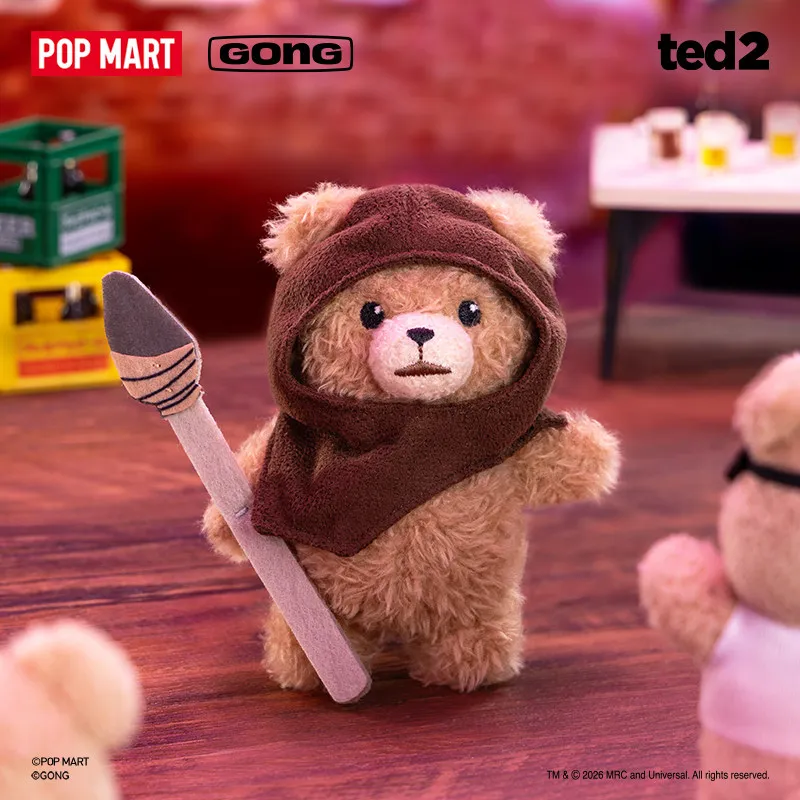 Фото Оригинальный плюшевый брелок Pop Mart Ted2, коллекционная игрушка-медведь в закрытой упаковке, подвеска для сумки, брелок-украшение, тайная коробка, кукла-игрушка №5