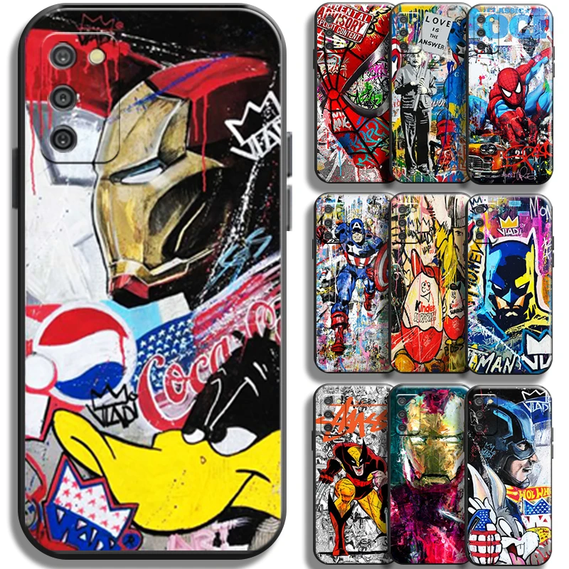 

Marvel Street Graffiti For Samsung Galaxy A02 A02S Phone Case Cover Carcasa Black Back Soft Full Protection Shell Coque TPU