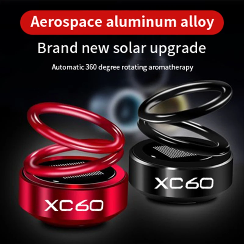 

Car Air Freshener Car Aromatherapy Solar Auto Rotation Double Ring Scent Decor For Volvo XC60 Accessories