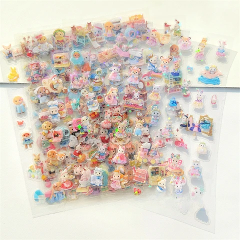 Набор наклеек "Японская милая семья", 8 шт.