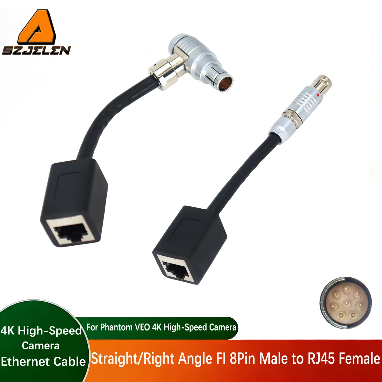 Фото Кабель для передачи данных Ethernet Fischer 8-Pin на RJ45 (гнездо) для Phantom VEO-S |   UHS |   Серия T |   v2640 Онис |   Камера Flex4K №1