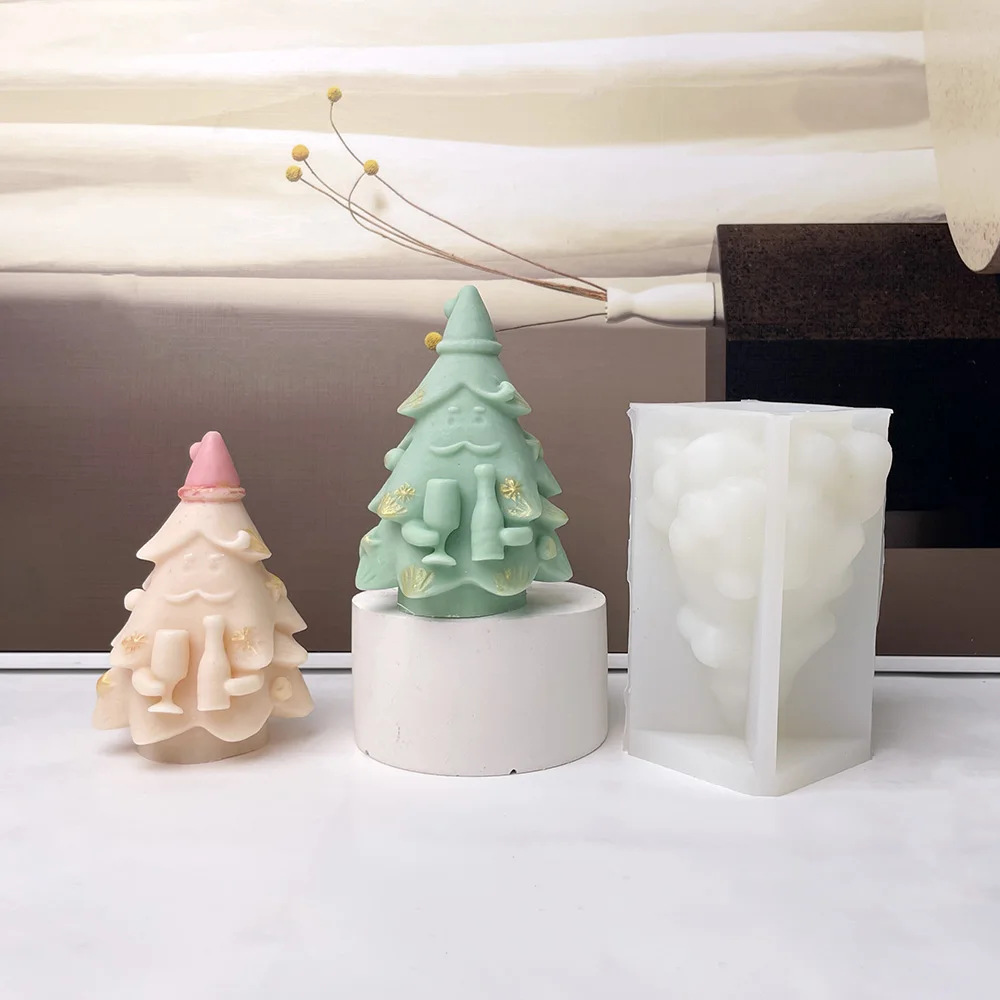 Декоративные бутылки для вина свечи в виде рождественской елки инструменты