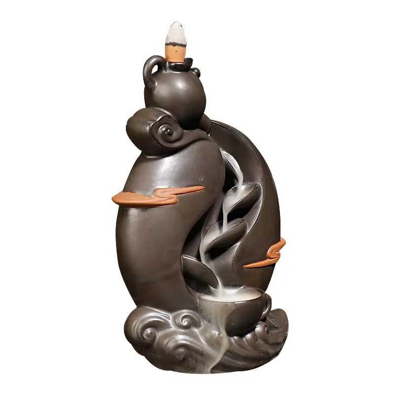 

Candle Holder Incense Stand Smell Distributor Smoke Waterfalls Evaporator for Incense Burners With Reflux Decoration for Home