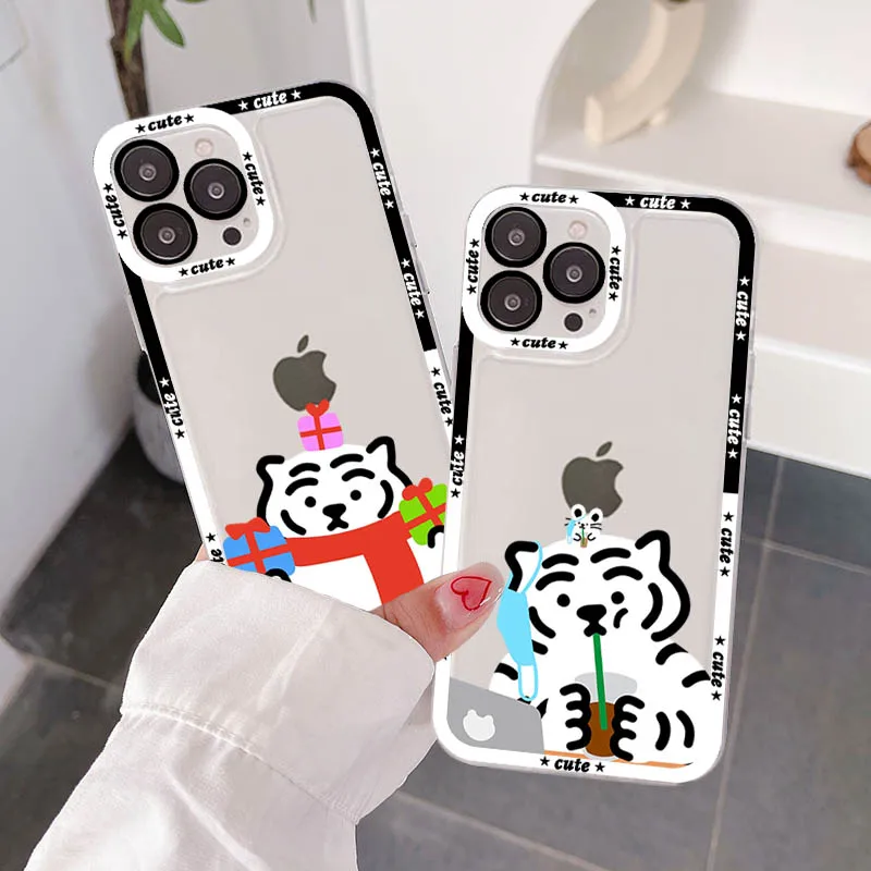 

Retro Tiger Phone Case for iPhone 11 12 13 Mini Pro Max 14 Pro Max Case shell