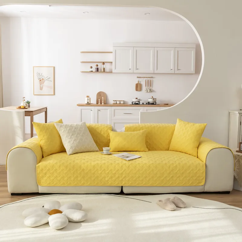 

Cotton Fabric Sofa Cover Four Seasons Universal Non-slip Sofa Cushion Living Room Combination Sofa Cover Towel Breathable