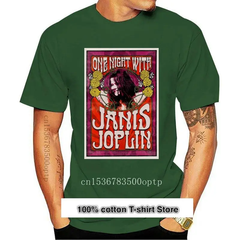 

Camiseta de janis joplins para hombre, camisa gris, camiseta para mujer