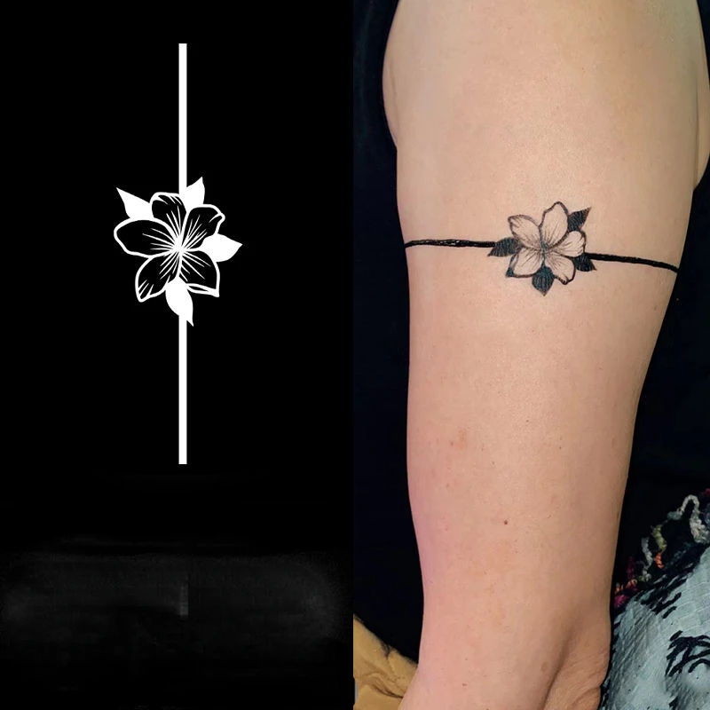 

Peach Blossom Armband Herbal Juice Tattoo Sticker Art Waterproof Wholesale Fake Tattoos Tatto Festival Accessories Cute Tatoo