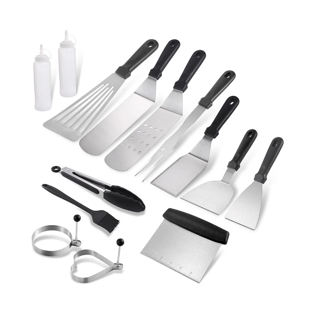 

Griddle Accessories Kit 16Pcs Griddle Grill Tools Set for Blackstone and Camp Chef Stainless Steel BBQ Accessories