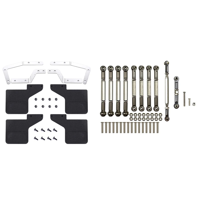 

Metal Pull Rod Steering Link Rod Set Parts With Rubber Front And Rear Fenders Mud Flaps Accessories