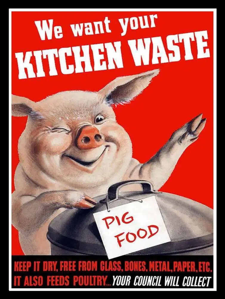 

Pig Food, Retro metal Sign/Plaque Wall vintage / Kitchen Gift