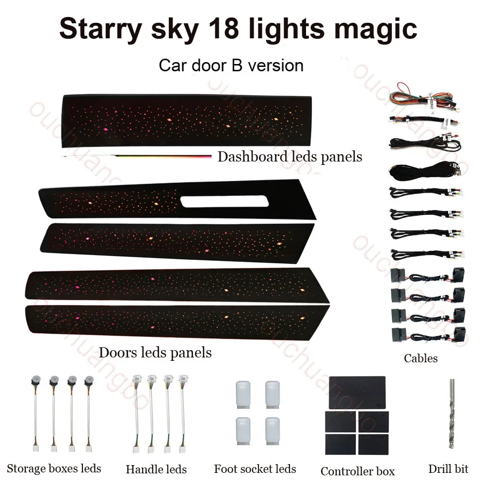 

Светодиодный декоративный светильник Ouchuangbo для VW Touareg 2011-2018, комплект окружающей среды, подсветка, интерьер, окружающая атмосфера