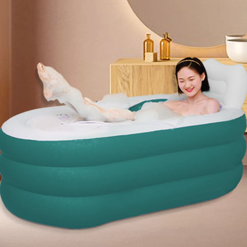 

Надувная гидромассажная Ванна для взрослых, сидящая подлокотная простая ванная, Складная Большая Удобная Ванна, портативная сауна SY50YP