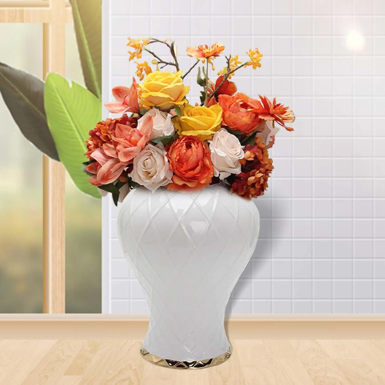 

Jar Vase Table Centerpiece Ceramic Ginger Jar for Kitchen Birthday