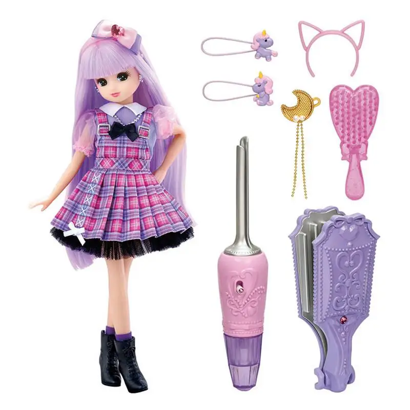Takara Tomy Licca-Chan Nijikyun Curl Licca Fashion Doll Toy for Cute Girl Gift